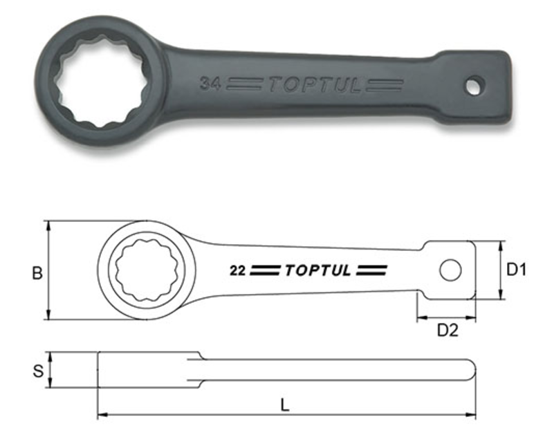 co le vong dong da u vuong toptul aaar2424 24mm