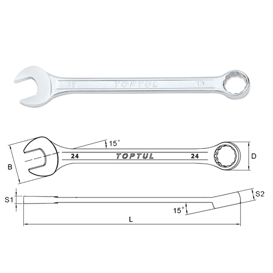 co le vong mieng 15 do toptul aabw0606 6mm