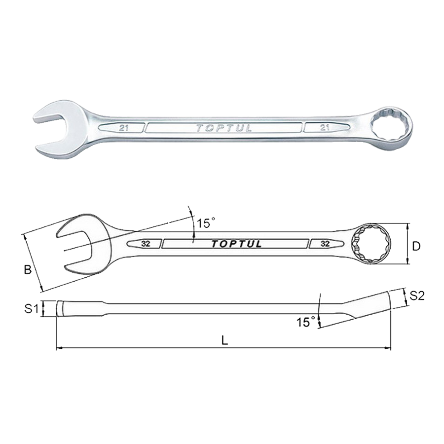 co le vong mieng 15 do toptul aaeb0707 7mm