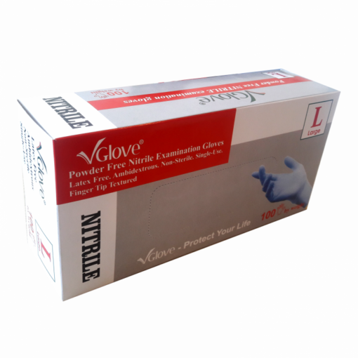 Găng tay y tế VGLOVE Nitrile 3.5g trắng (50 đôi/hộp)