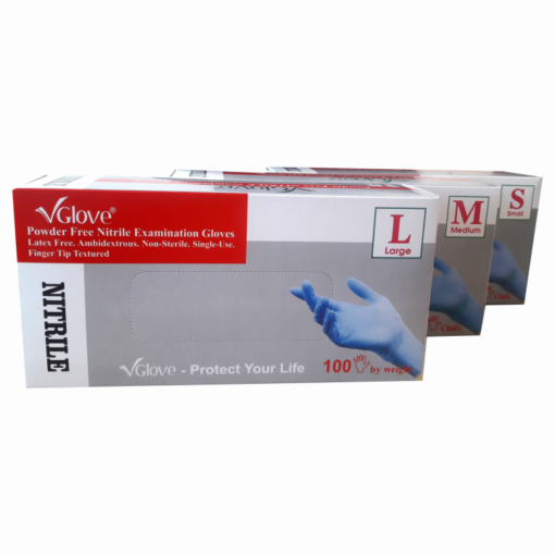 Găng tay y tế VGLOVE Nitrile 3.5g trắng (50 đôi/hộp)