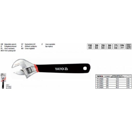 Mỏ lết hệ mét Yato YT-21650