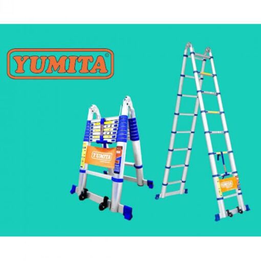 Thang nhôm rút đôi Yumita 5.6m (Xanh) YMT-256