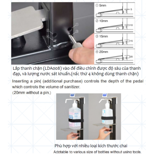 Trụ đựng bình sát khuẩn tay KAWAJUN LDA007KB